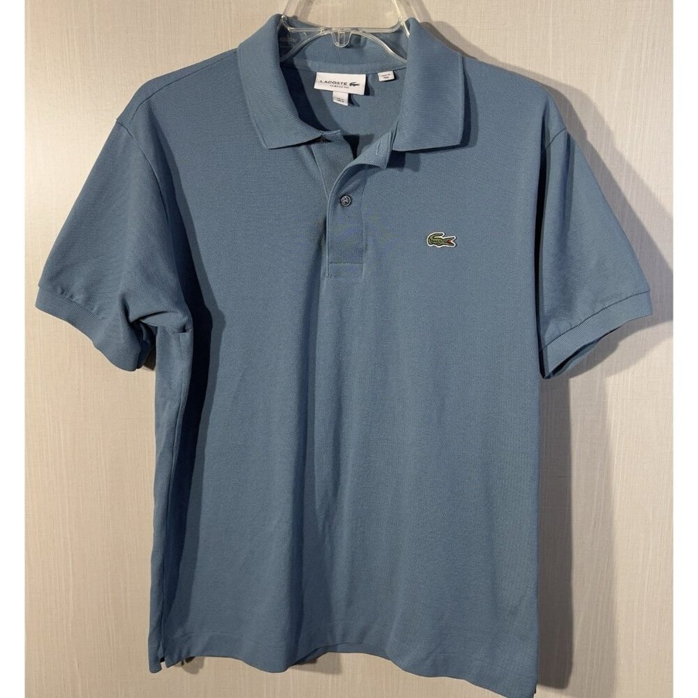 Lacoste Mens Polo Shirt Size M FR4 Blue / Gray